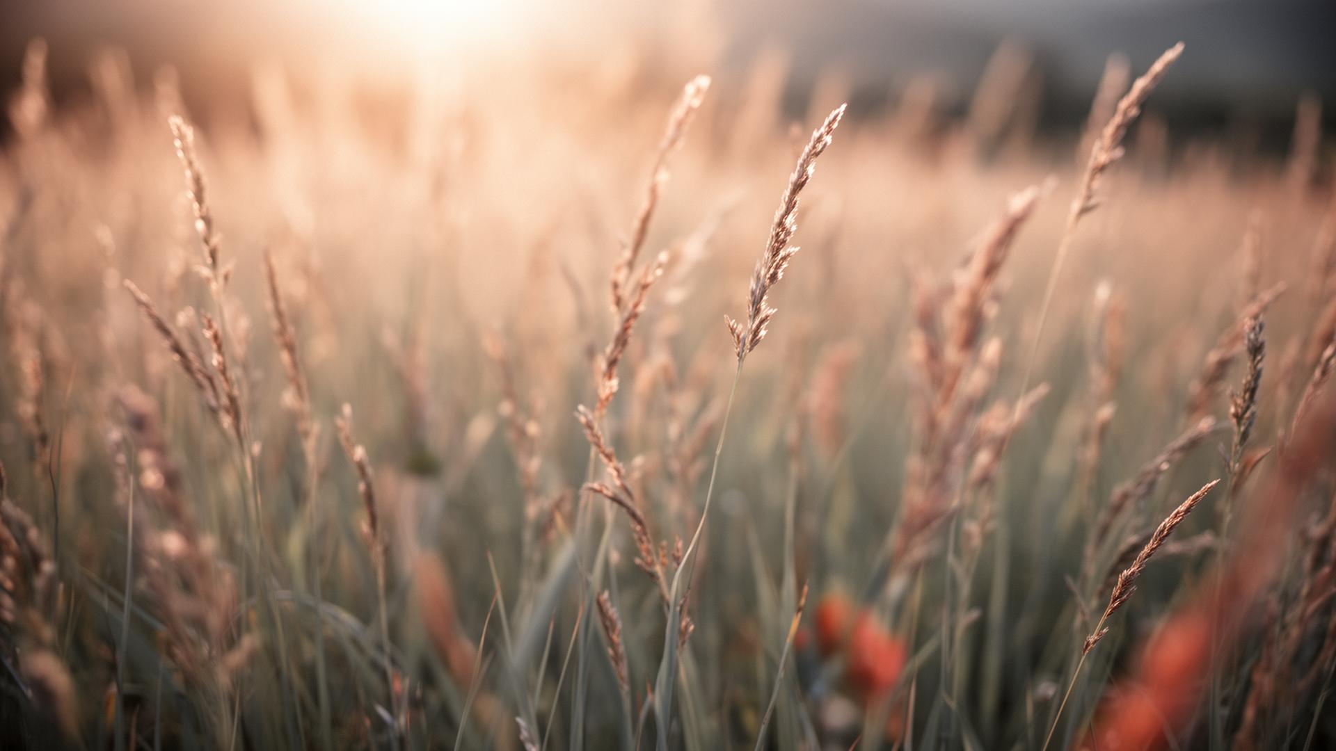 Gräser im warmen Abendlicht